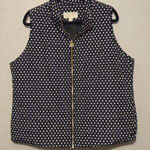 Micheal Kors Polka Dot Sleeveless Jacket